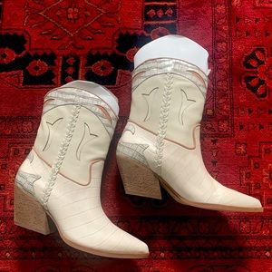 Dolce Vita Loral White Cowboy Boot